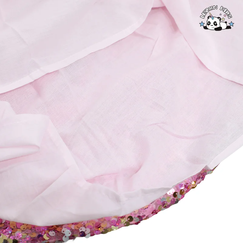LEZONKIDS - Saias Rodadas Personalizáveis com Cintura Elástica e Lantejoulas Multicoloridas para Meninas
